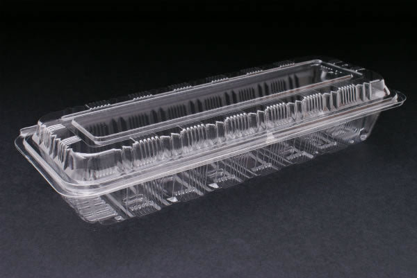 PCCLong Plastic Clear Container hinged Long 4000pcs (1)