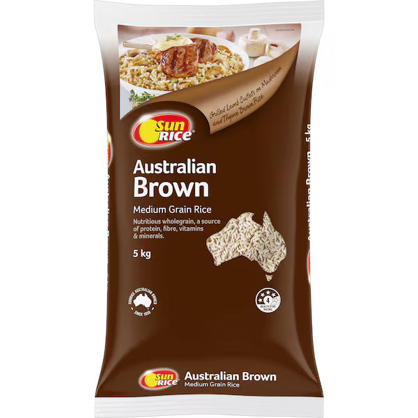 SunRice Brown Medium Grain Rice 5kg (1)