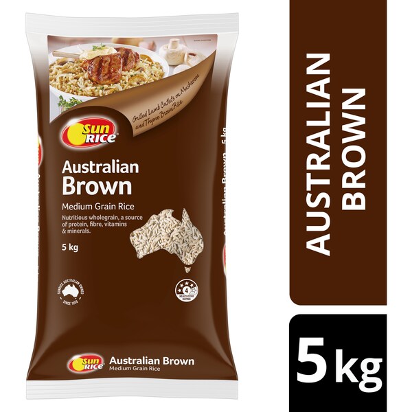 SunRice Brown Medium Grain Rice 5kg (1)