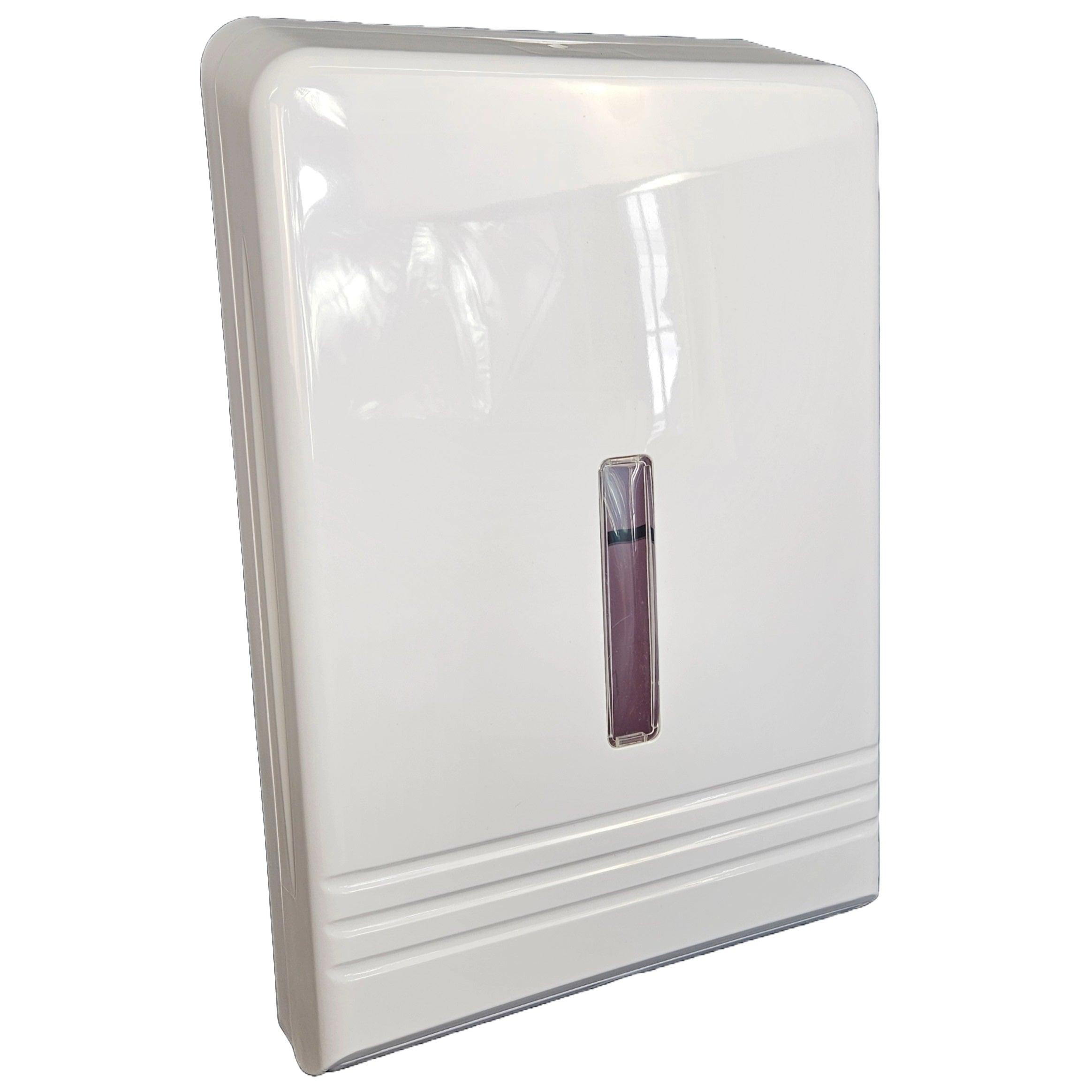 Compact Hand Towel Plastic Dispenser White (1)