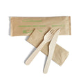 Wooden Fork, Knife and Napkin 500pcs (1)