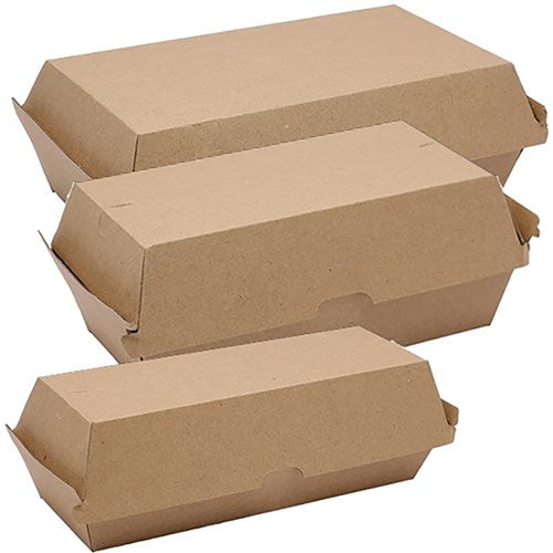 Kraft Burger Box – Regular Size 250pcs (1)