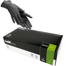 Nitrile Gloves Powder free black 100pcs (10)