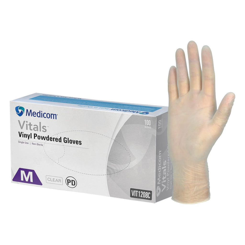 Vinyl Gloves Lightly Powdered Clear 100pcs (10)